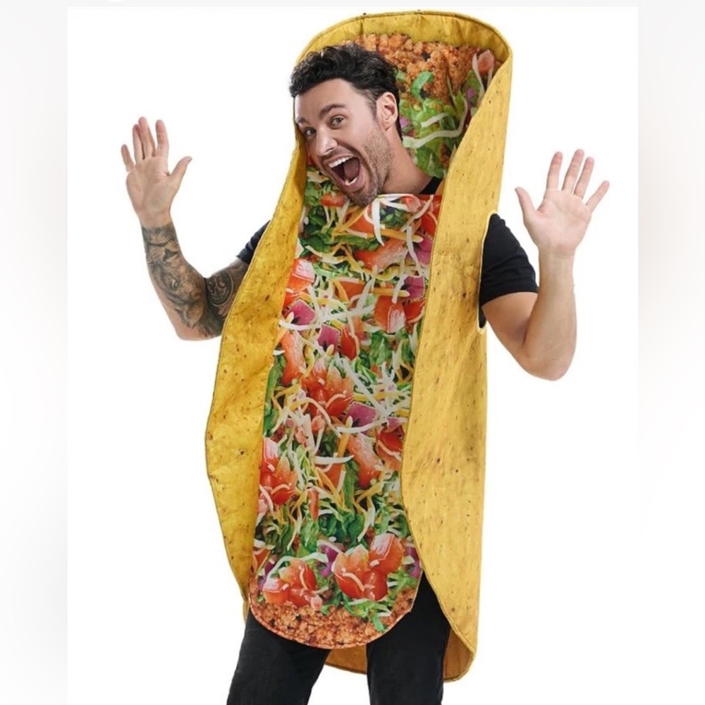 NEW WITH TAGS 

Taco Costume with Colorful Toppings
One size fits most